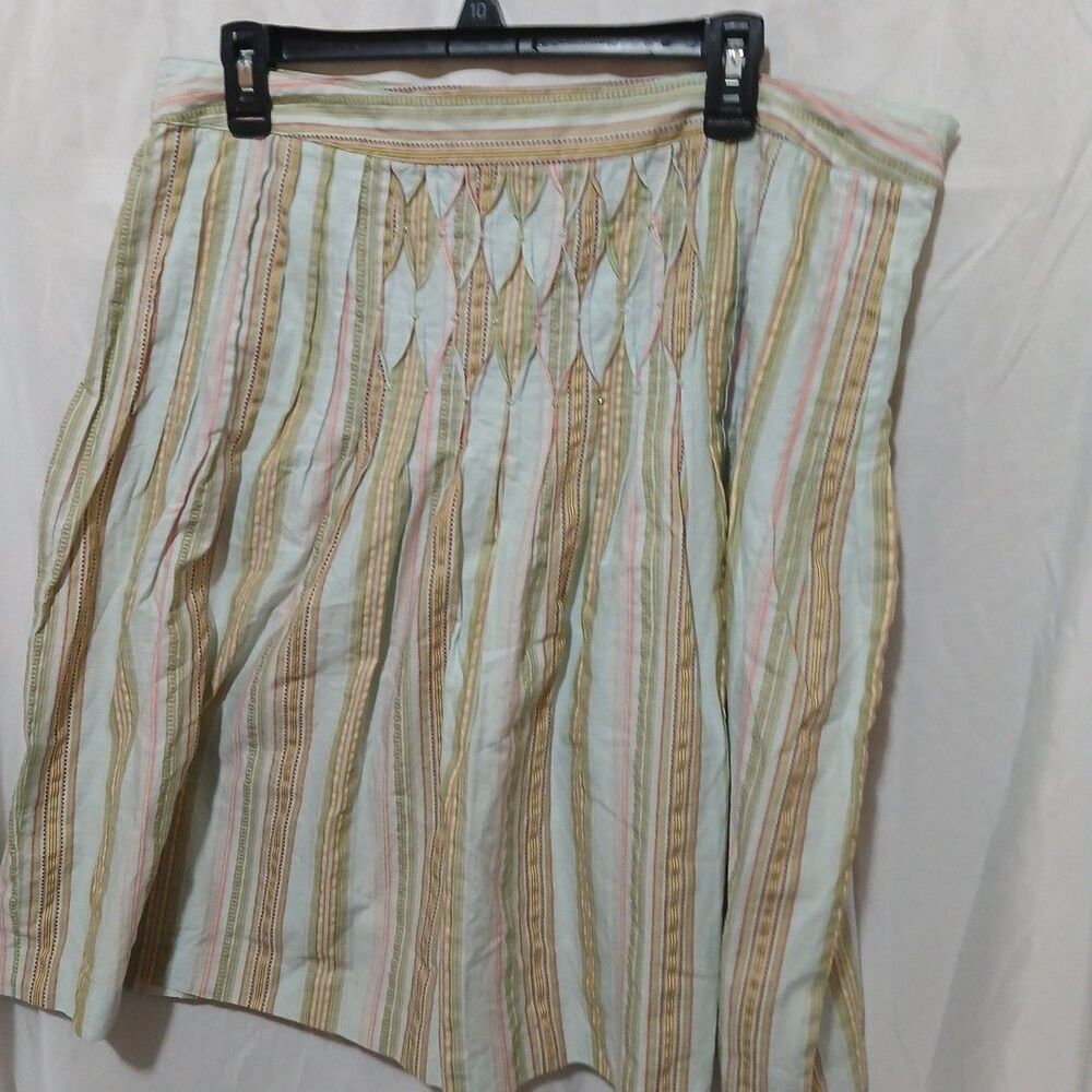 Talbots Woman’s Skirt Pleated And Beaded Midi Cotton Skirt Size 16 Read